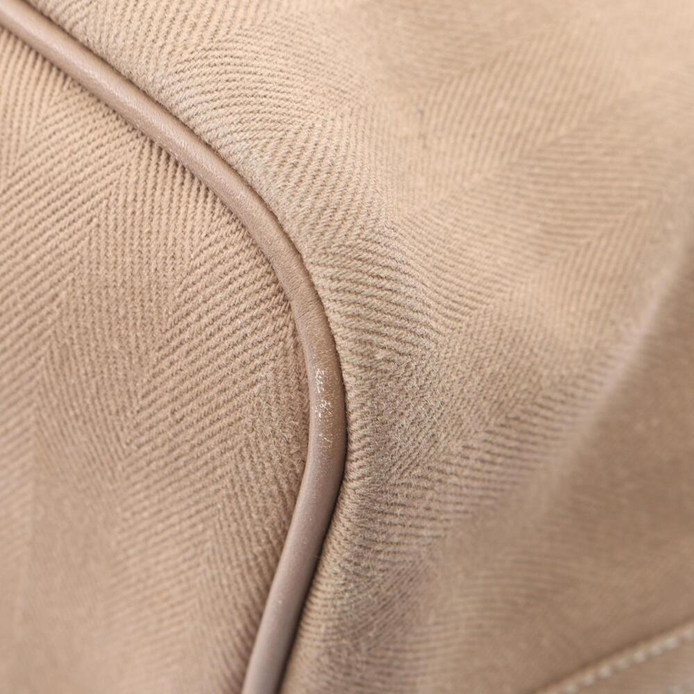 Hermes Valparaiso MM Handbag, Leather, Toile Chevron Pattern, Women's, Beige - Picture 6 of 10